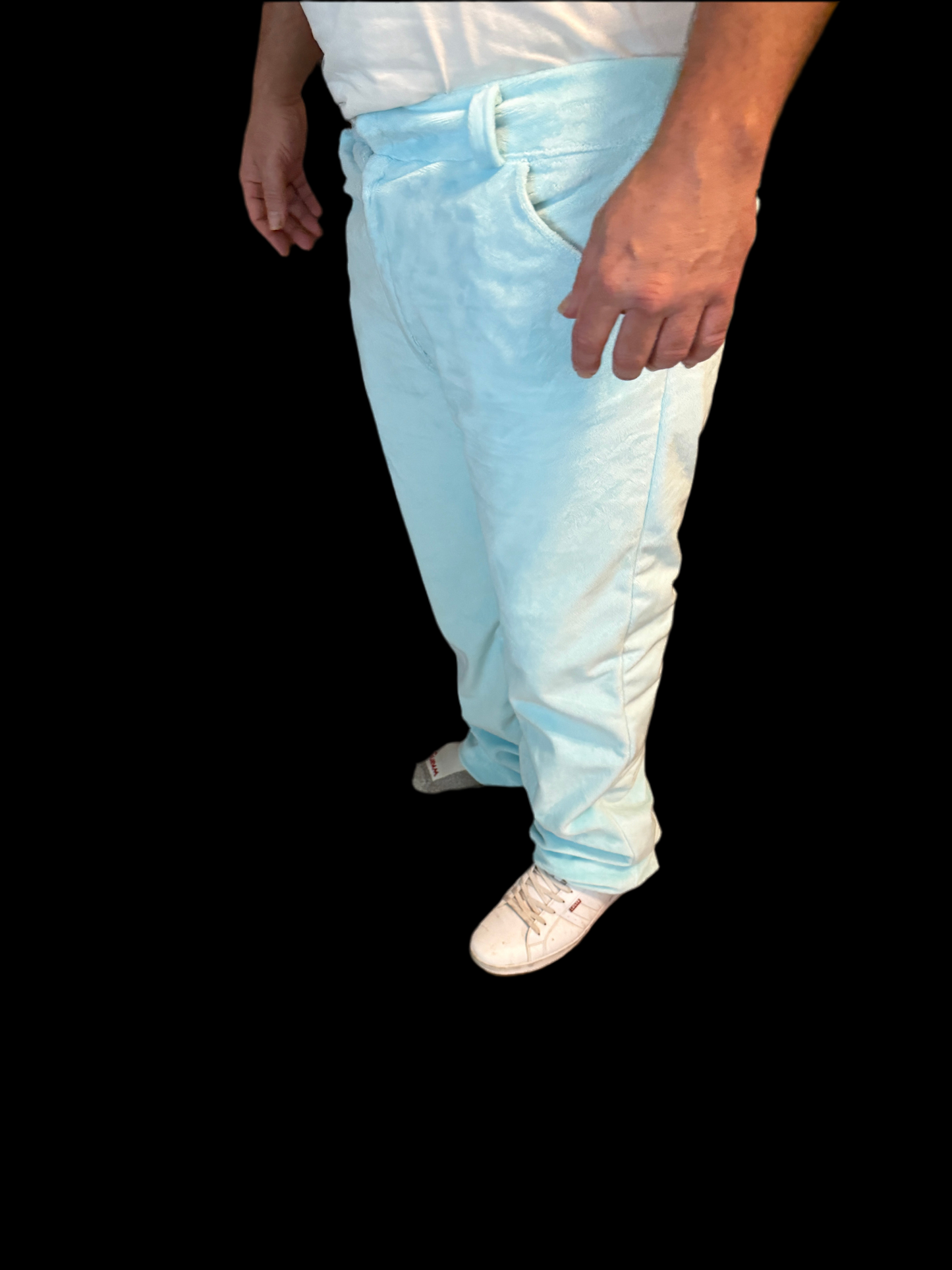 Blue Plush Lounge Pants.