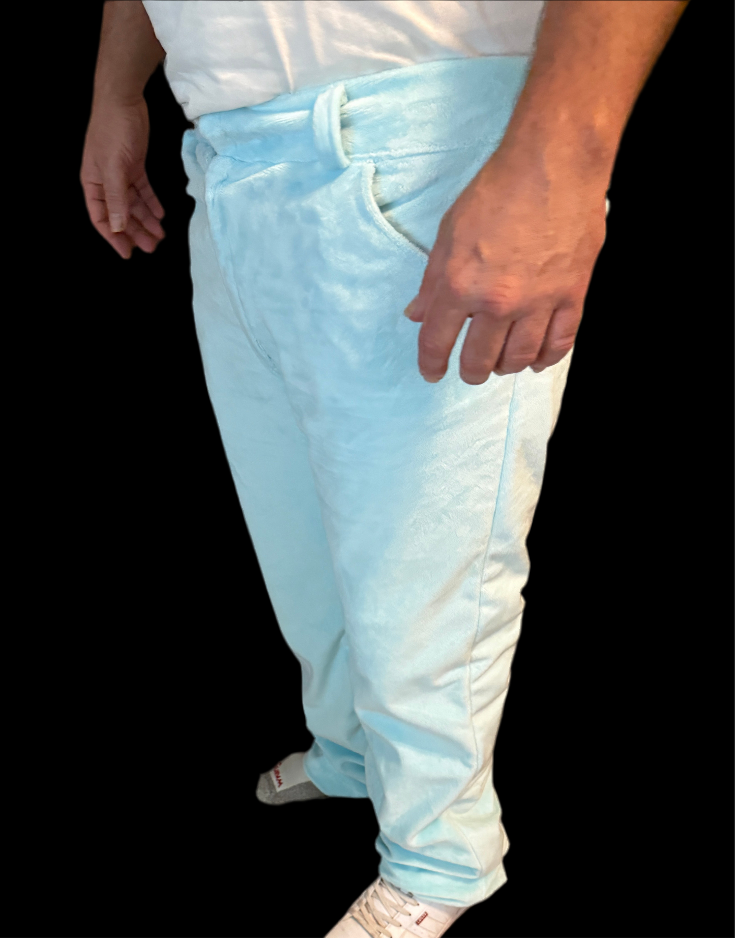Blue Plush Lounge Pants.