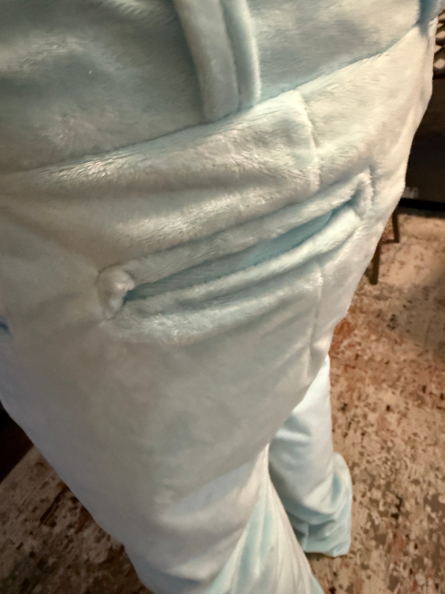 Blue Plush Lounge Pants.