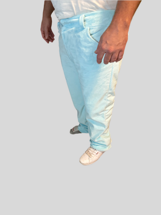 Blue Plush Lounge Pants.