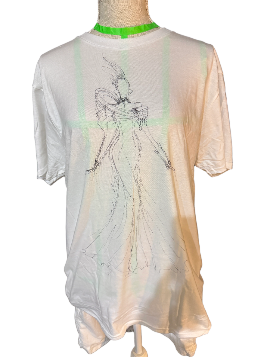 Fun Summer Custom Tee--Fashion Drawing